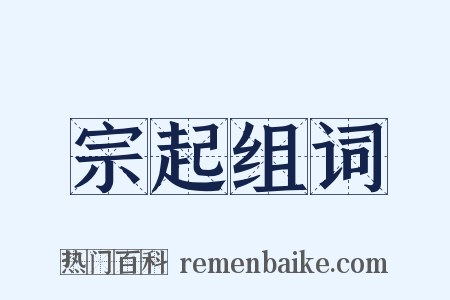 宗起组词是什么意思的图片